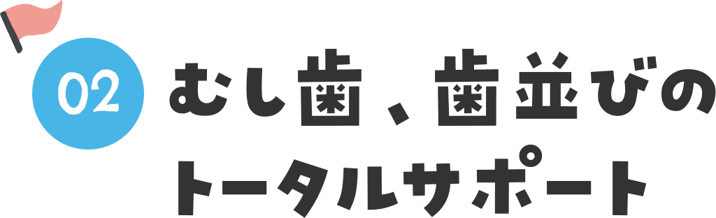 むし歯、歯並びのトータルサポート